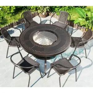 야외 그릴 테이블 야외용 테라스 펜션 캠핑 바비큐 화로