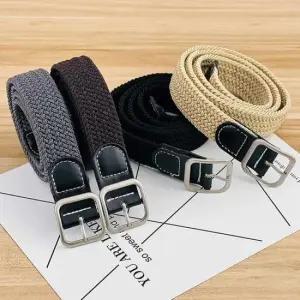 캐주얼벨트 남녀공용 구멍없는 무타공 벨트 스판밴딩 심플 허리띠