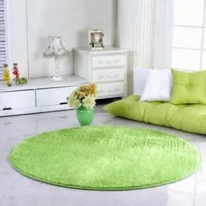 발매트 실루엣 롱파일 샤기 극세사 러그 카페트(원형150cm)