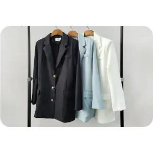 꾹상점3  여친 롱 봄자켓 아우터 봄가을 가을자켓 오피스 기본 정장 재킷 자켓