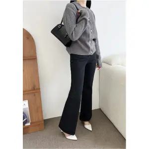 꾹상점3  여사친 여자 니트 춘추 데일리 기본 단추 라운드넥 긴팔 가디건