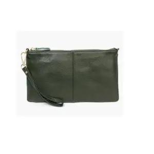 [패션] 슬림 크로스 가죽 스트랩 클러치 겸 핸드백 가방 카키