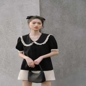 여자 데일리 레이스 카라 리본 블라우스