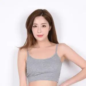 2개 (사모아)썅성좋은 면 일자 탑 브라 속옷 언더 탑브라 여성