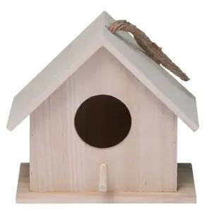 야외 새집 새장 정원 꾸미기 기둥걸이 나무 새둥지 원목