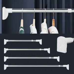 무타공 큰발압축봉 커튼봉설치 고정 못없이 커튼걸이 미니 파이프 커튼 설치 봉 스텐 커텐봉 압축 옷걸이봉