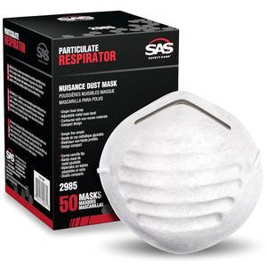 SAS 세이프티 2985 무독성 먼지 마스크 박스 50개