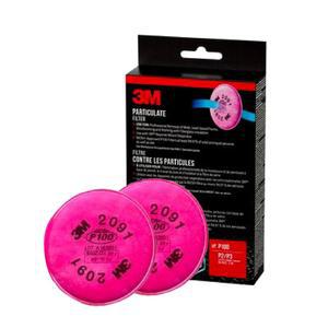 3M 미립자 필터 P100 #2091/07000, 핑크, 원 사이즈, 2 카운트