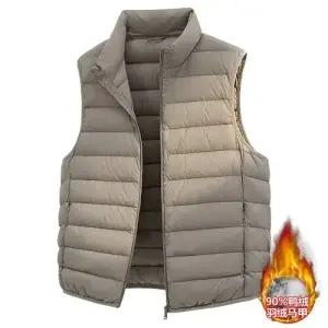 남친 추동 융털 데일리 조끼 압착 아우터 신국표 후드 없는 차이나넥 다운 다올4