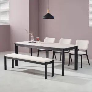 더원 블-랙스완 세라믹 6인 식탁세트 1800 (벤치형) 코스트코 코와샵2603