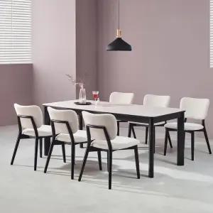 더원 블-랙스완 세라믹 6인 식탁세트 1800 코스트코 코와샵2603