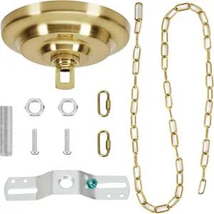 헤비 듀티 라이트 픽스처 캐노피 키트 직경 5.3인치 및 5.9피트 체인 천장 장착 하드웨어 골드 걸이용
