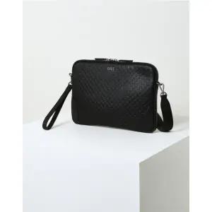 [롯데백화점]닥스 액세서리 블랙 로고장식 소가죽 남성 클러치백 DBBA3E013