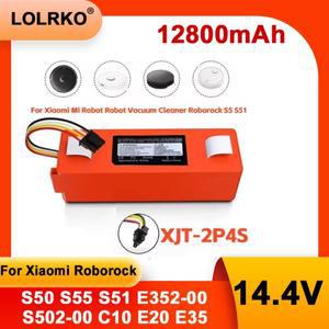 샤오미 로보락 S4 S5 S6 S6MAX S7 S8 Q5 Q7 시리즈 로봇 청소기용 충전식 배터리 14.4V 12800mAh