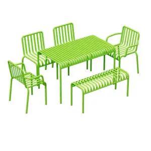 철제 야외 테이블 세트 평벤치 카페의자 옥상 테라스