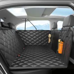 뒷좌석용 반려견 카시트 커버 반려견용 하드 바텀 뒷좌석 익스텐더 - 400파운드 새로운 방수 스크래치 방지