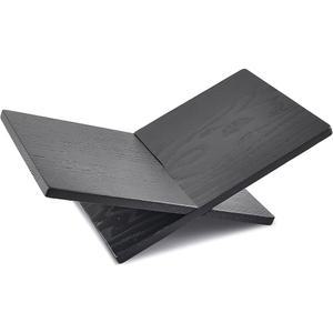 혼게비아 견고한 나무 책꽂이 크로스 프레임 블랙 오크 전시 및 를 위한 열린 미술 요리책 이젤 잡지 교과