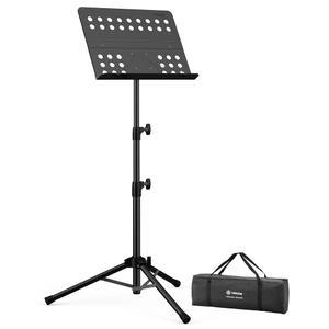 베키아 시트 음악 스탠드 메탈 프로페셔널 휴대용 천공 가방 접이식 조절 가능한 홀더 악기 연주 및 밴드