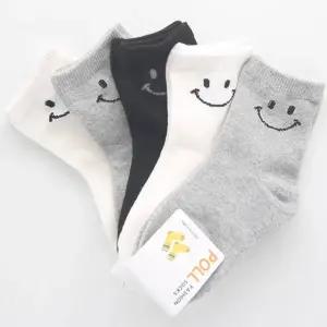 아동양말 남아여아 베이직 무지스마일 중목 5켤레묶음