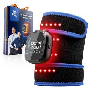밥과 브래드 테라히트 적외선 레드 라이트 손목 랩 FSA-HSA 자격 손 팔 팔꿈치 지지를 위한 진동 마사지가 포함된 무선 온열 패드 뻣뻣함 관절 불편함