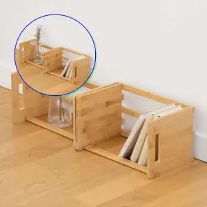 쌍문상회 책꽂이 원목 늘어나는 사무실 책상 간이 데스크정리