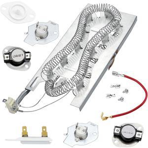 WP3387747 3387747 Dryer Heating Element Kit-Compatible With Whirlpool Cabrio Kenmore He2 Elite He3 Maytag Dryers- GEW9250PW0 GEQ9800PW1 WD05X30818 GEQ9800PW2 MEDB835DW4 By TOMOON
