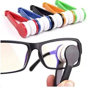 라섬 5 PCS 미니 선글라스 안경 마이크로파이버 클리너 소프트 브러시 클리닝 도구 클립