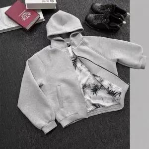 픽호샵 빈티지 남친 키작남 집업 카디건 연그레이 그림 봄가을 후드티 꾹3