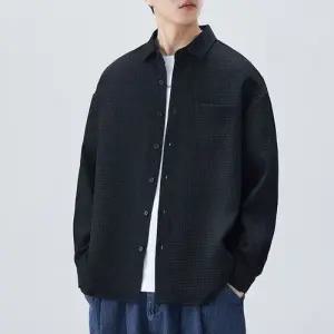 픽호샵 캐주얼 남친 키작남 솔리드 셔츠 순면 긴팔 춘추 꾹3