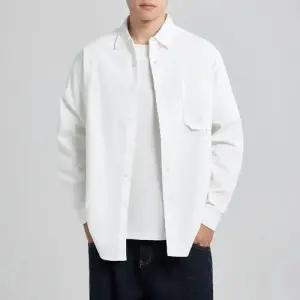 픽호샵 남성용 가을 카고풍 셔츠 워싱 긴팔 코튼 솔리드 키작남 꾹3