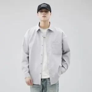 픽호샵 남성용 캐주얼 카디건 셔츠 봄가을 트렌드 남방 솔리드 키작남 꾹3