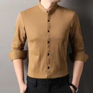 픽호샵 남사친 캐주얼 차이나 솔리드 키작남 봄가을 긴팔 셔츠 꾹3