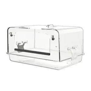 앵무새 목욕통 투명 모이통 용품 투명 조류 완전 걸이식 표준형 샤워