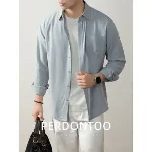 픽호샵 캐주얼 남성 키작남 솔리드 셔츠 슬림핏 레이첼 꾹1