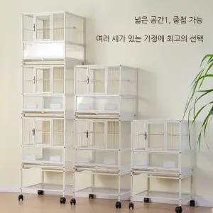 대형 조류 새장 케이지 2단 앵무새 이동식 놀이터 사육장