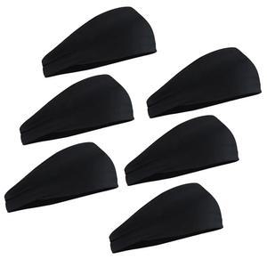 남성용 스포츠 머리띠 6팩, 여름 전용 경량 탄성 소프트 패브릭 미끄럼 방지 남성 헤어 밴드 워프 러닝 사이클링 테니스 농구 데일리 운동