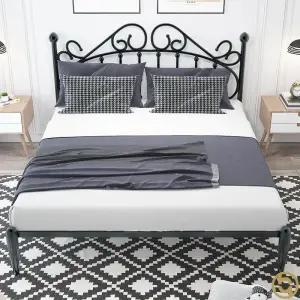 북유럽 엔틱 침대 인테리어 철제 깔판 퀸침대 싱글 프레임