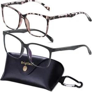 브릿틀 라운드 블루 라이트 차단 안경 남성용 컴퓨터 게이밍 TV 금속 프레임으로 눈의 피로를 방지합니다