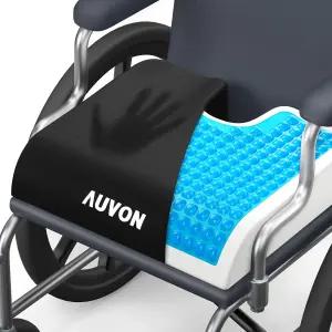 AUVON 젤 휠체어 시트 쿠션 좌골신경통 등 콕시 욕창 및 궤양 방수 실크 원단으로 상쾌한 인체공학적 의자