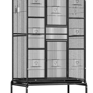 케 앵무새장 대형 둥지 하우스 블랙 78x5x75 검정 철제 새집 패키지