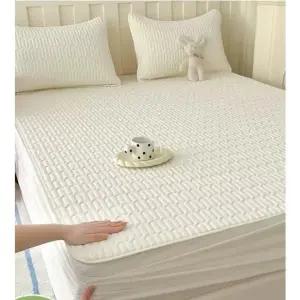 여름바닥이불 냉감패드라지킹 패밀리 여름까는 A형 4면고정침대패드 lk