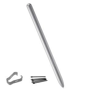 DAKEXIONG 삼성제품 S 팁 스타일러스 교체품, 펜, 호환 펜 5개(실버) 블루투스 + 360 프로 북4 없는