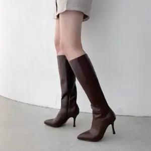 가죽부츠 하이힐 여성 옆지퍼 롱부츠 가을 겨울