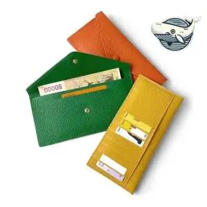 스마트폰지갑 다채로운 소가죽 카드지갑 슬림 수납 학생선물