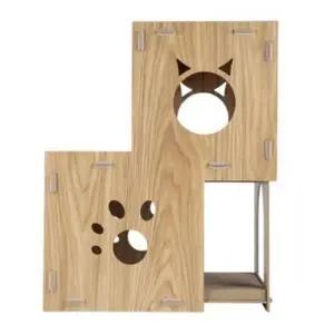 반려묘흥미유발 고양이 2단 숨숨집 반려묘 휴식 놀이터 하우스 1P