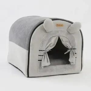 강아지하우스 강아지 극세사 하우스 그레이 점보대형 고양이집 1P