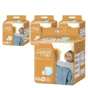 서포트 성인용 기저귀 슬림 팬티 남녀공용 특대형 10매 x 4팩 언더웨어 요실금 위생팬티