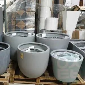 위랜드 단지 화분 D55 55x53cm 네추럴시멘트 개업축하화분