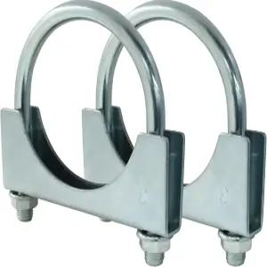 조르베이오 3인치 U 헤비 듀티 U볼트 클램프 스테인리스 스틸 머플러 새들 스타일 배기 부식 방지 U볼트2팩