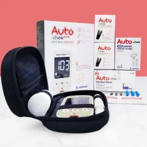 APRILIS 혈당측정기(채혈기포함)+시험지110매+침110개+솜100매 혈당 당뇨 수치 오토첵 검사지